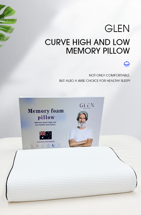 Curve high and low memory pillow