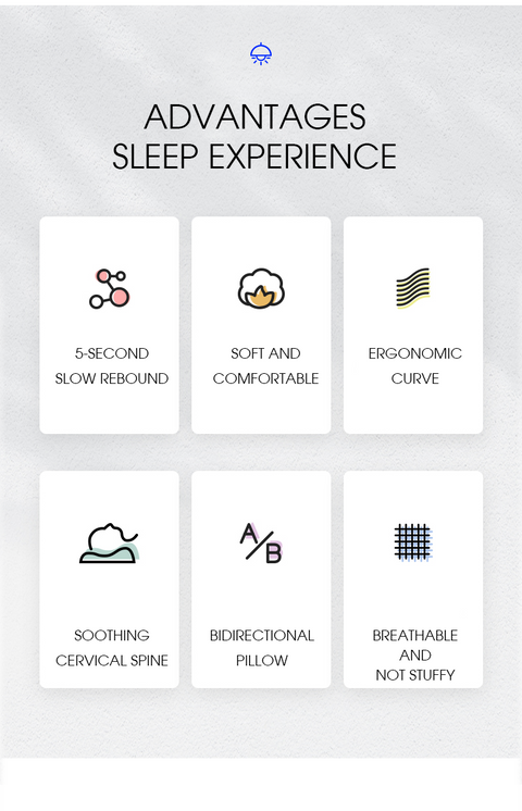 Curve high and low memory pillow