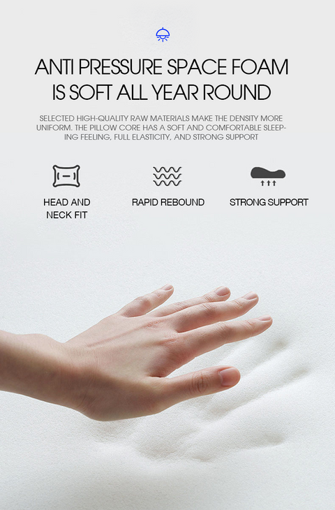 Curve high and low memory pillow