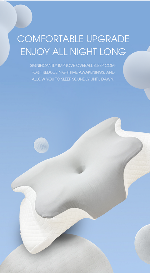 Butterfly shaped high and low memory pillow