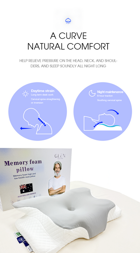 Butterfly shaped high and low memory pillow