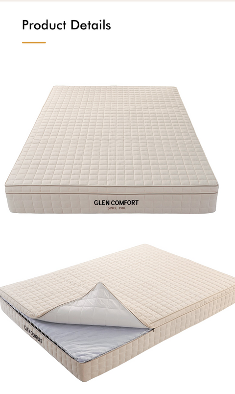 Beige HempLatex 3D SpineCloud Mattress