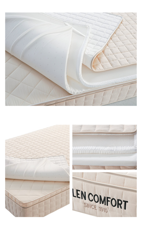 Beige HempLatex 3D SpineCloud Mattress